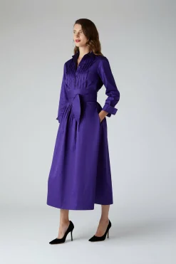 Jasper Conran Emily Pintuck Full Skirt Shirt Dress Fashion