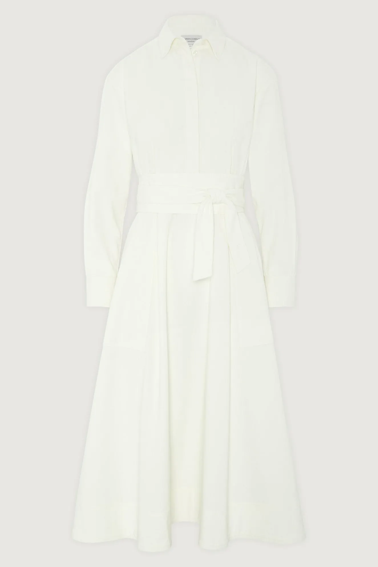 Jasper Conran Esme Cord Full Skirt Shirt Dress Winter White Shop