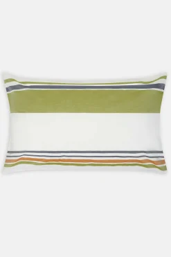 Jasper Conran Multi Stripe Percale Pillow Case Spinach Sudan Peacoat Stripe Shop