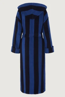 Jasper Conran Soft Lightweight Woven Stripe Hooded Robe New