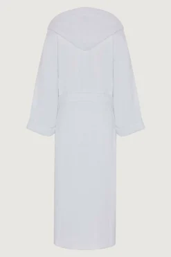 Jasper Conran Soft Lightweight Woven Stripe Hooded Robe New