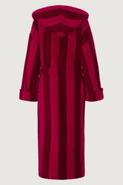 Jasper Conran Soft Lightweight Woven Stripe Hooded Robe New