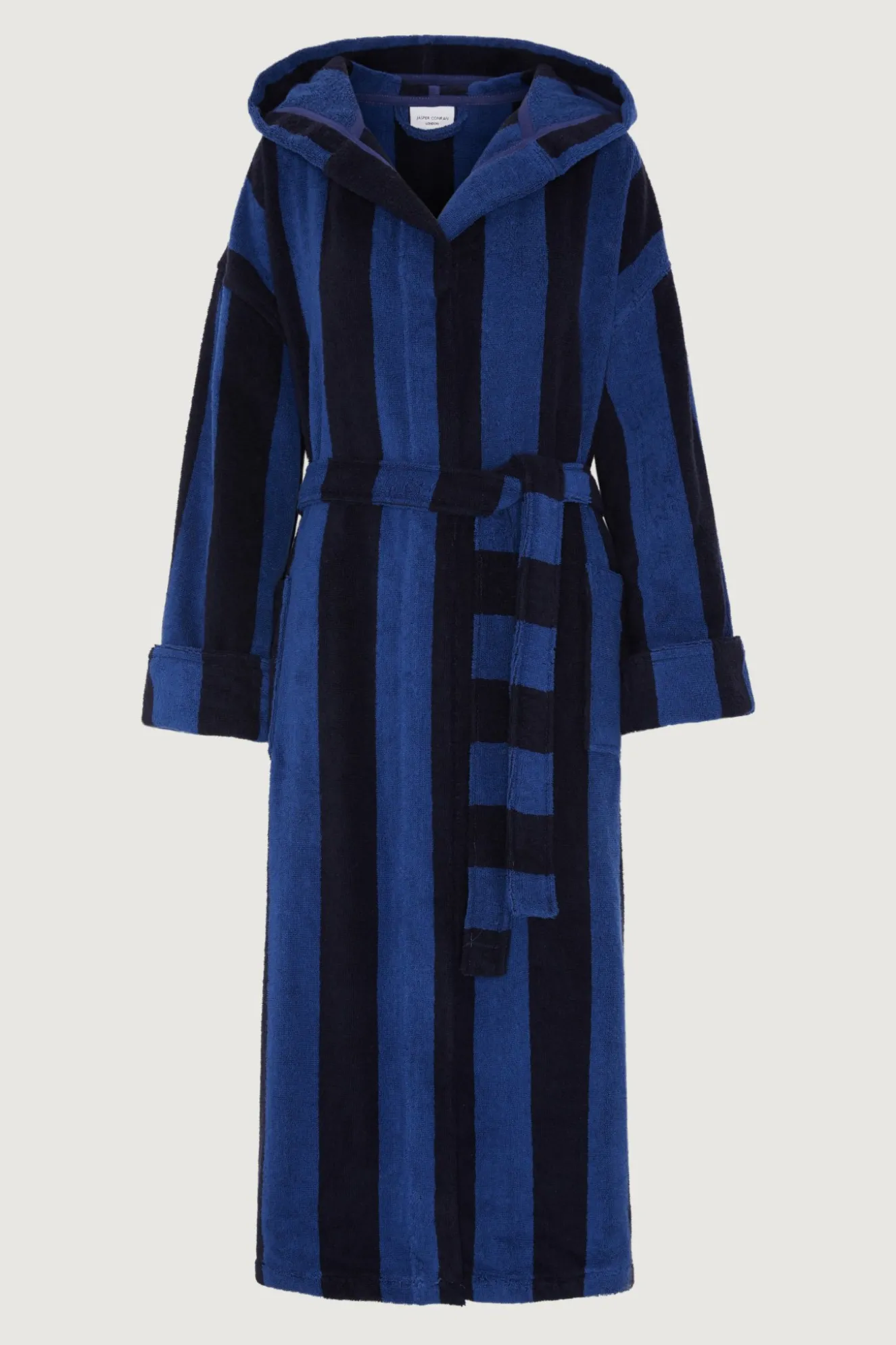 Jasper Conran Soft Lightweight Woven Stripe Hooded Robe Outlet